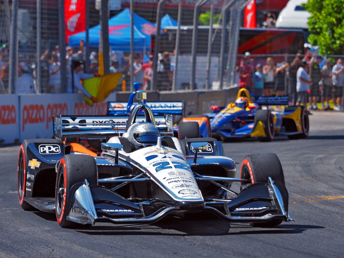 Simon Pagenaud in the DXC Technology car.